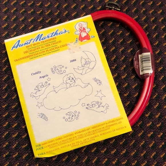 NWT Embroidery Hoop and Angel design transfers for Arts and Crafts - Picture 2 of 16
